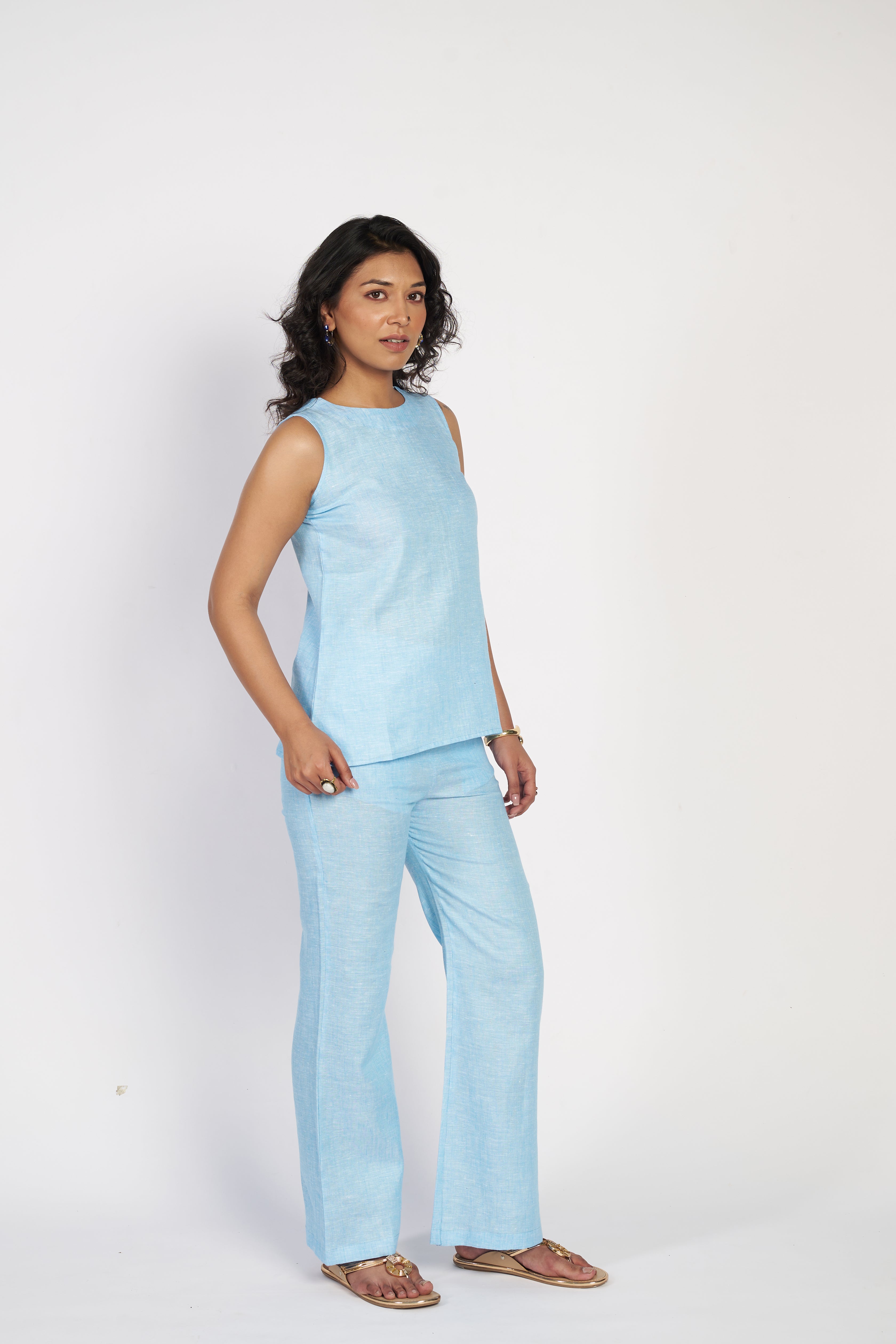 Linen Co-rd Set - Blue