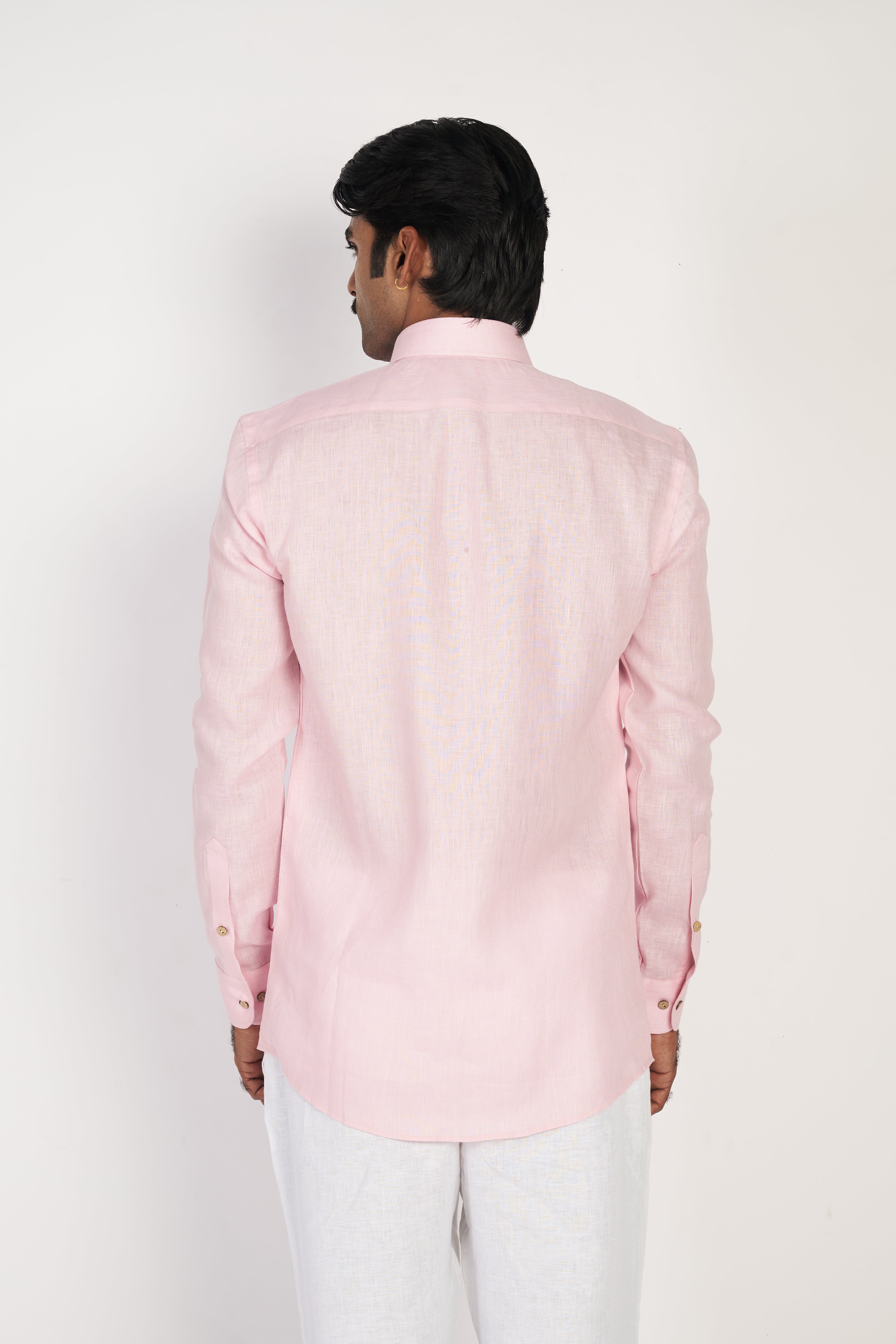 Dark Pink Linen Shirt
