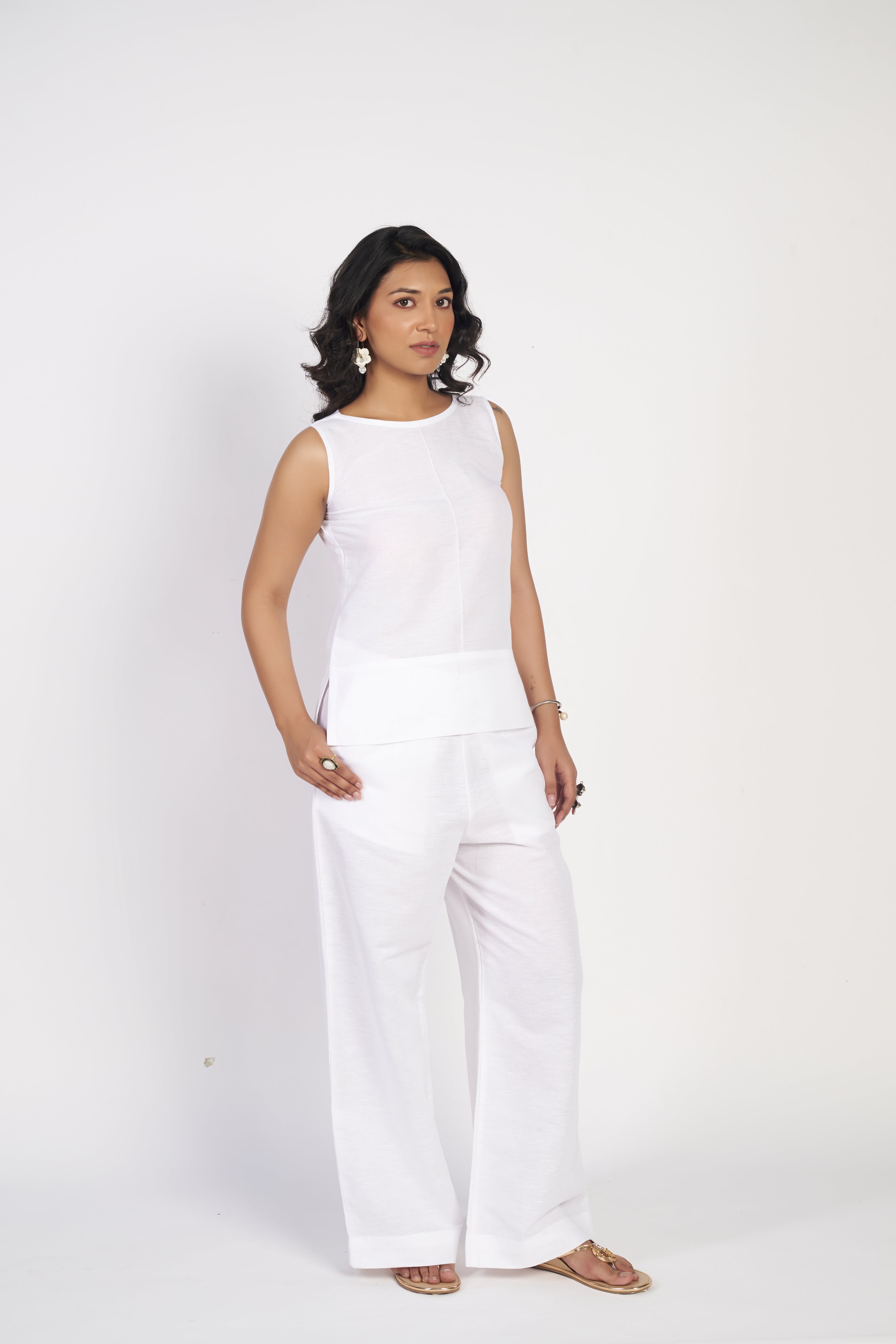 Linen Co-ord Set - White