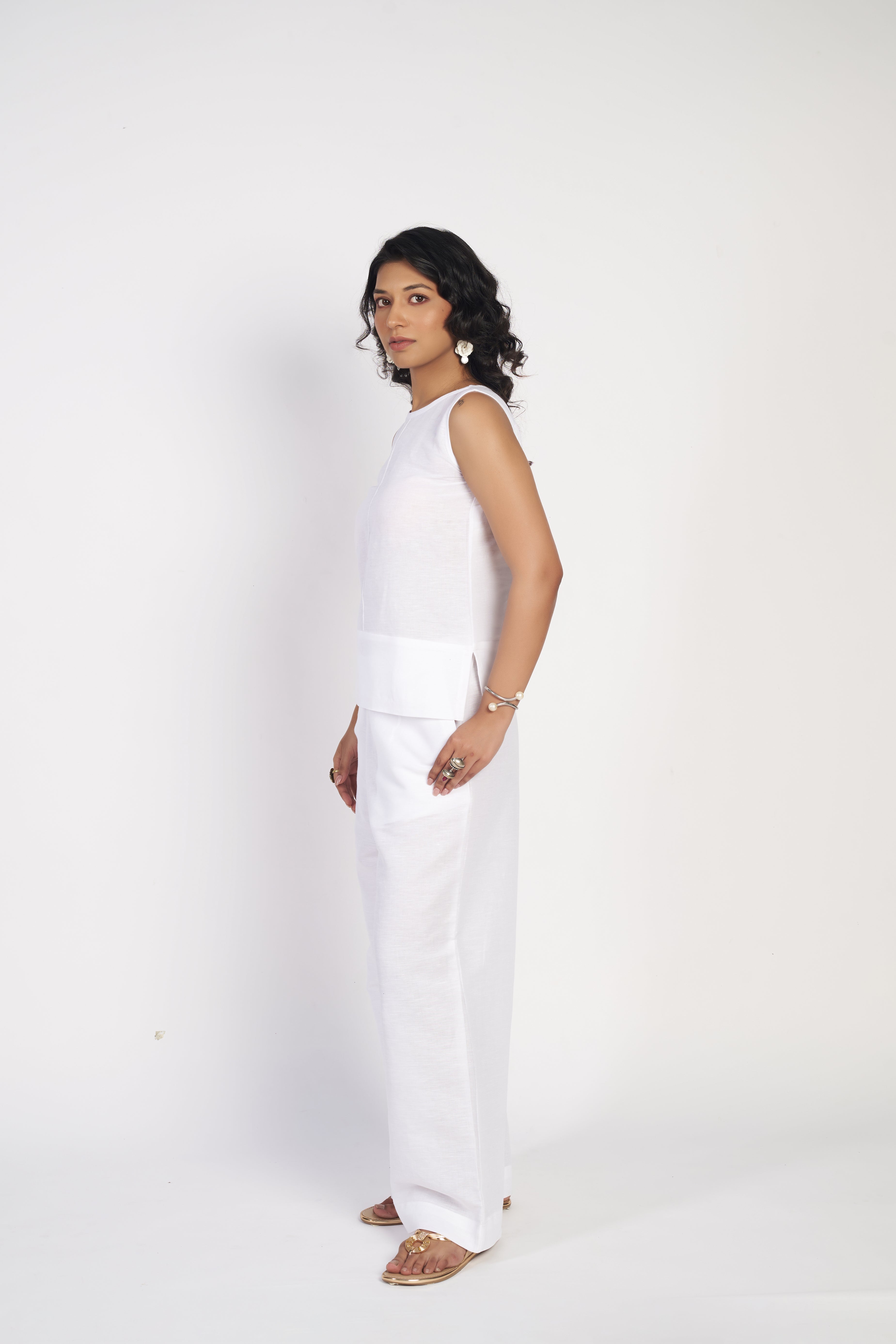Linen Co-ord Set - White