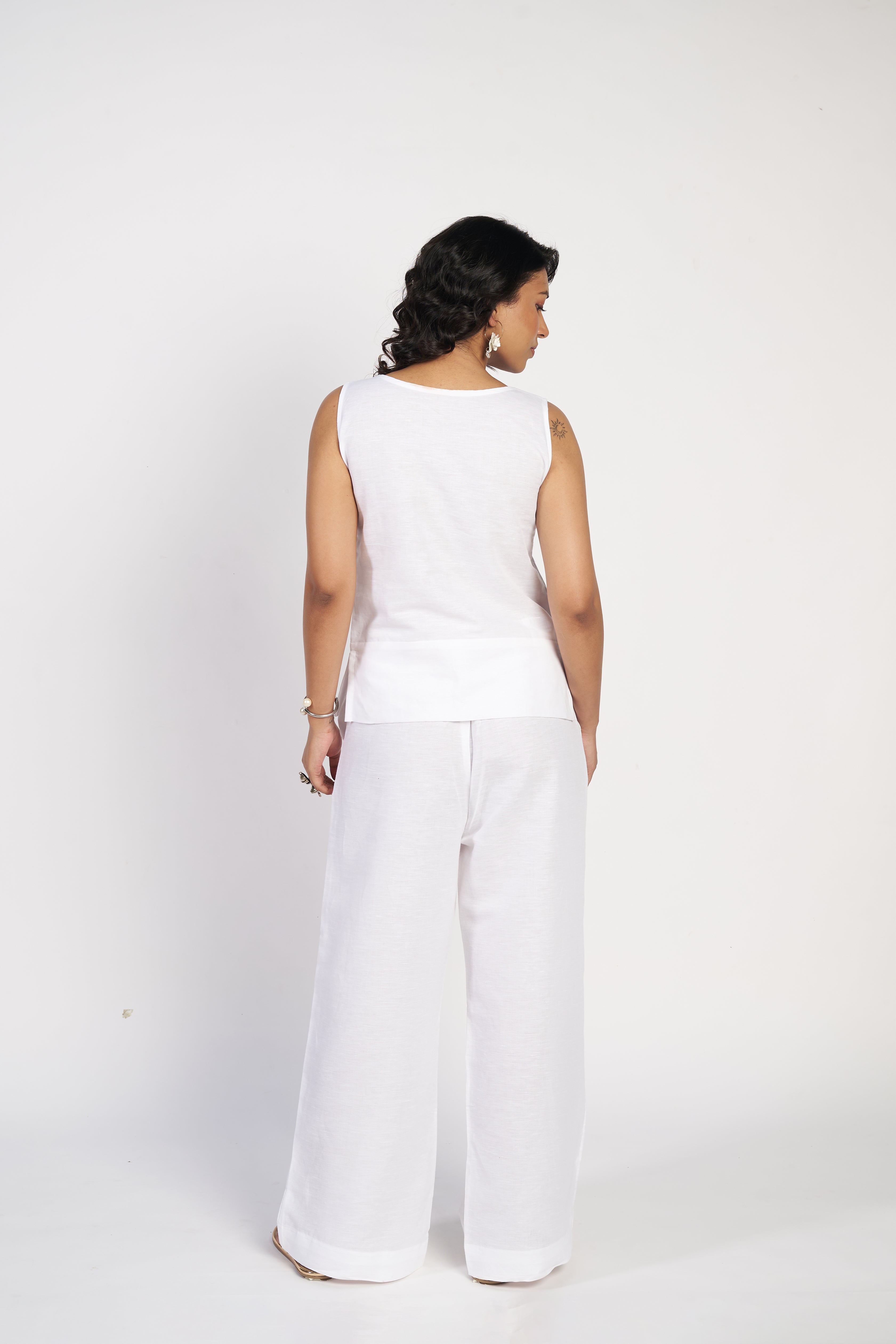 Linen Co-ord Set - White