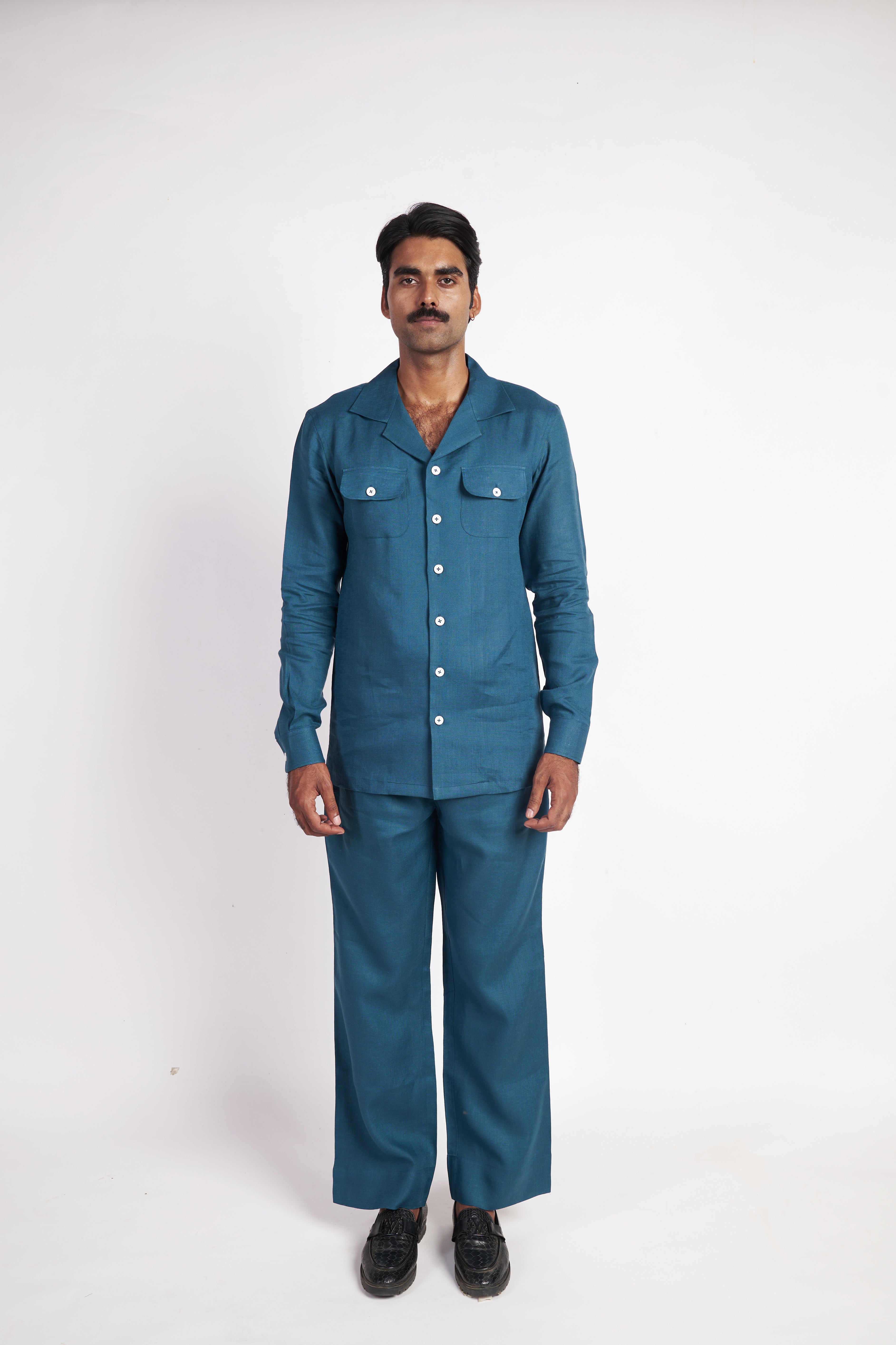 Teal Linen Coord Set