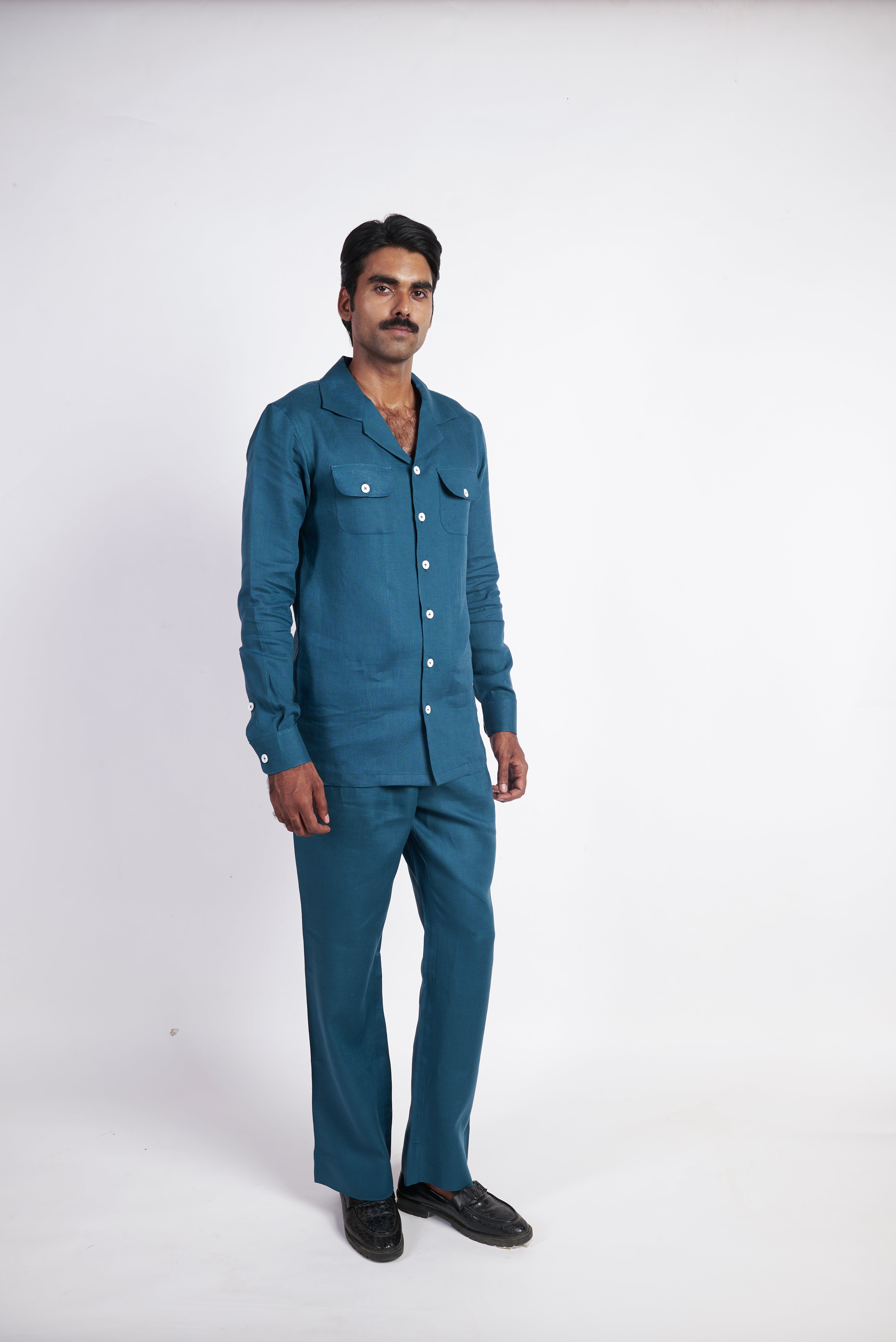 Teal Linen Coord Set